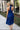 Selena Navy Blue Halter Midi Dress- back view