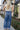 Kancan: Gia Dark Denim 90s Wide Leg Jeans- top back view