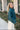 Angela Teal Knit Quarter Zip-Up Sweater- side view