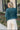 Angela Teal Knit Quarter Zip-Up Sweater- back view