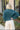 Angela Teal Knit Quarter Zip-Up Sweater- top back view