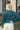 Angela Teal Knit Quarter Zip-Up Sweater- close up back view