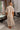 Alara Brown & Cream Stripe Midi Dress- full body back view