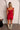 Layla Crimson Red Tie Straps Tank- full body back view