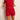 Layla Crimson Red Shorts- front view