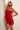 Layla Crimson Red Tie Straps Tank- frontal side view