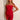 Layla Crimson Red Tie Straps Tank- front top view