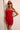 Layla Crimson Red Tie Straps Tank- front top view