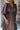 Siena Dark Brown & Gold Zip-Up Midi Dress- close up frontal top view