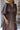 Siena Dark Brown & Gold Zip-Up Midi Dress- close up frontal top view