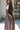 Siena Dark Brown & Gold Zip-Up Midi Dress- close up side view