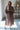 Siena Dark Brown & Gold Zip-Up Midi Dress- full body back view