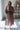 Siena Dark Brown & Gold Zip-Up Midi Dress- full body back view