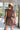 Zara Brown Flare Mini Dress- full back view