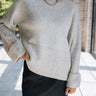 Dahlia Oatmeal Knit Sweater- front view