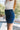 Celine Dark Denim & Gold Buttons Mini Skirt- side view