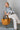 Delilah Cognac Suede Tote Bag - full body side view