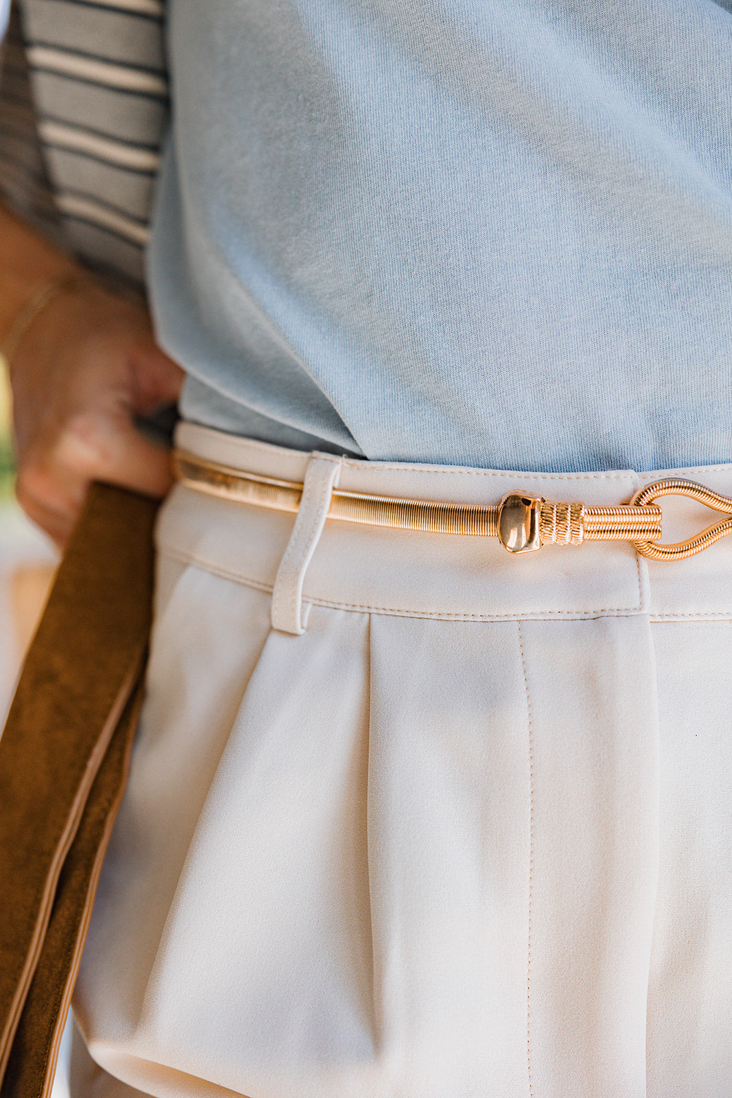 Caroline Gold Knot Belt - close up