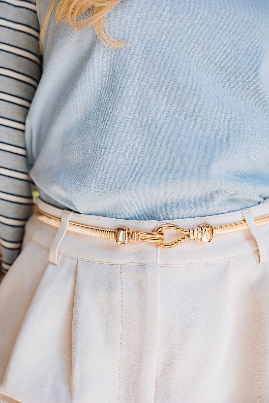 Caroline Gold Knot Belt - front view
