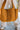 Delilah Cognac Suede Tote Bag - close up front view