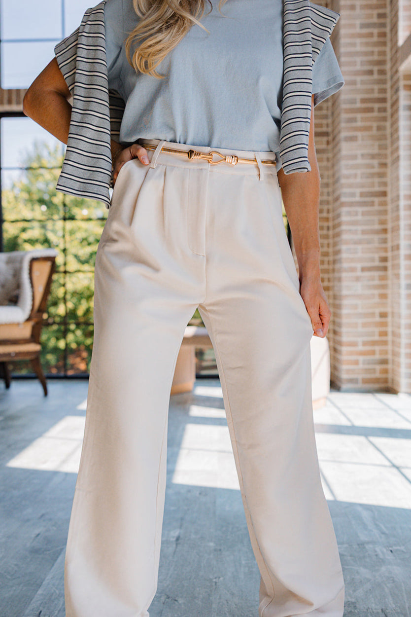 Caroline Gold Knot Belt - lower body front view