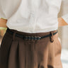 Liana Black & Gold Dimensional Belt - front view