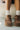 Joia Brown Suede Slide-On Clog Mule- front view on model