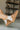 Joia Brown Suede Slide-On Clog Mule- view of side on model