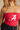 Leah Alabama "A" Crimson & White Tube Top- close up top view