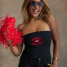 Leah Georgia Bulldogs 1785 Black & Red Tube Top- top view