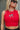 Georgia Bulldogs Red Cropped Graphic Tank- close up front view