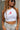 Alabama "A" Crimson & White Cropped Tank- close up front view