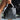 Ella Black Faux Leather Scarf Purse - close up front view
