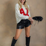 Alabama "AL" Crimson & White Top- full body view