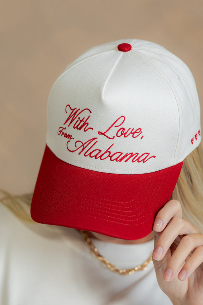 With Love From Alabama Trucker Hat - close up front view