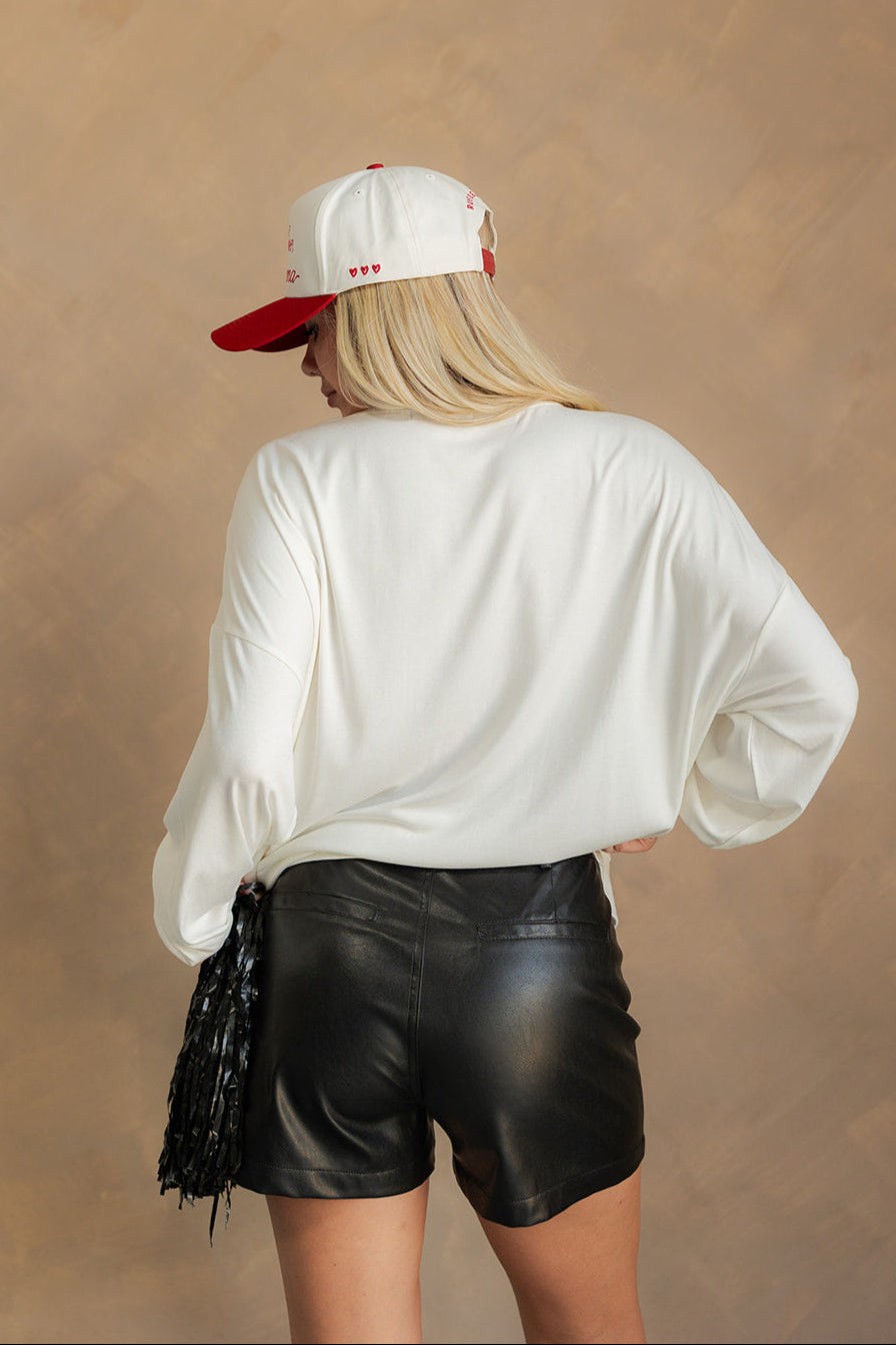 Alabama "AL" Crimson & White Top- back view