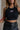 Haley Black Georgia Cropped Graphic Tank - close up