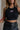 Haley Black Georgia Cropped Graphic Tank - close up