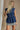 Winona Blue Denim Zip Up Top - front view