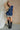 Winona Blue Denim Zip Up Top - full body front view