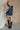 Winona Blue Denim Zip Up Top - full body front view