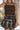 Melina Brown Plaid Ruffle Mini Skort- close up front view