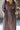 Siena Dark Brown & Gold Zip-Up Midi Dress- front view