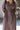 Siena Dark Brown & Gold Zip-Up Midi Dress- front view