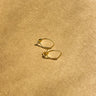 Amara Gold Filled Open Stud Earring-close up view