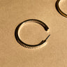 Lydia Gold & Pearls Hoop Earring- close up view