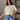 Sadie White & Taupe Short Sleeve Top- front view