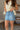 Erica Scalloped Denim Mini Skirt - view of front/side
