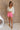 Brynlee Pink & Cream Stitch Shorts- full body view