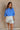 Callie Blue Short Sleeve Top- full body view
